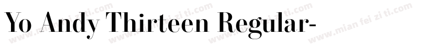 Yo Andy Thirteen Regular字体转换